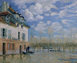 Das Boot in der Flut, Port-Marly, 1876
